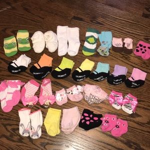 Baby girl sock bundle! Size newborn to 12 mo